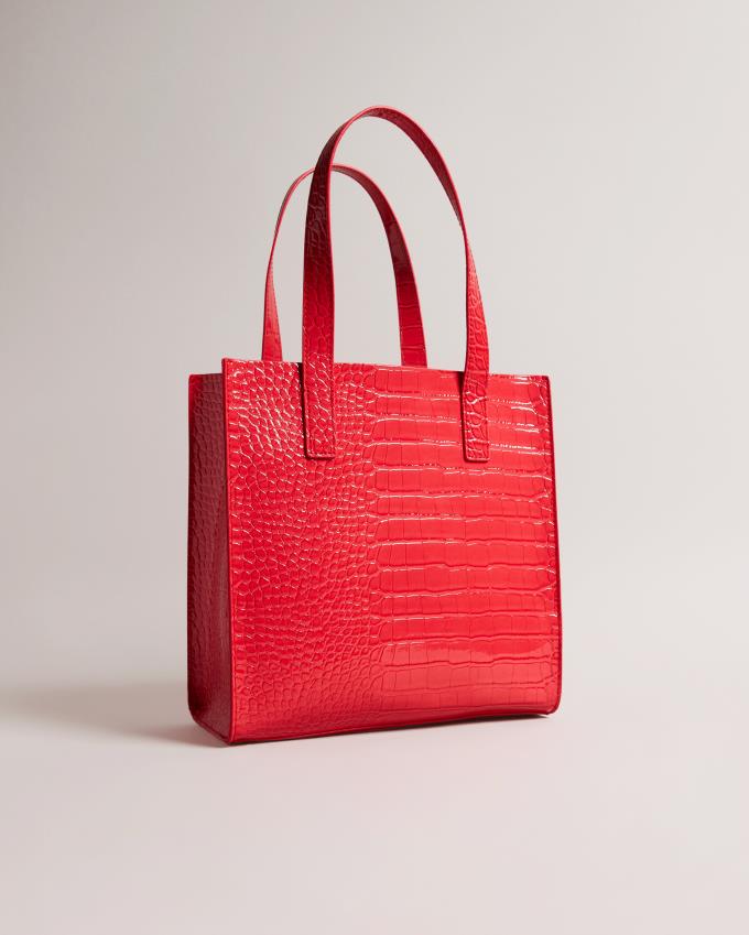 Sac a Main Ted Baker Croc Detail Small Icon Corail Femme | HLE-18221424